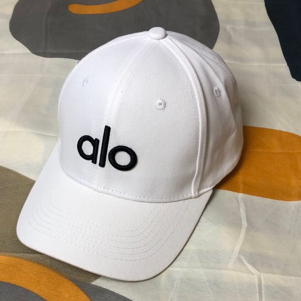 Alo Yoga White Baseball Cap Adjustable Hat